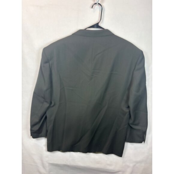 Mens Dark Green Three-Button Suit Jacket With Notch Lapel & Inner Lining - Picture 12 of 16